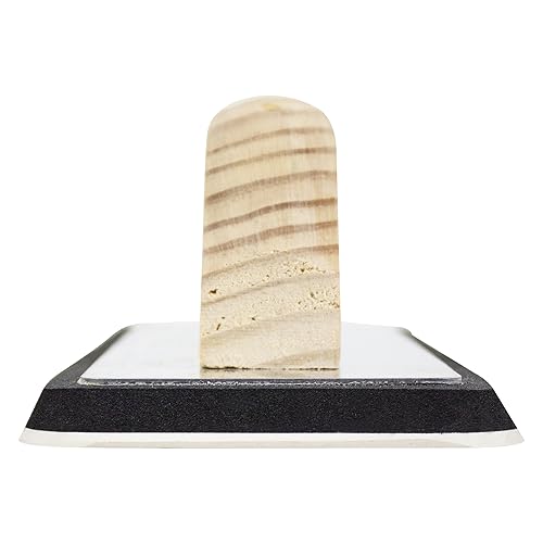 QEP 4 in. x 10.5 in. XL Non-Stick Gum Rubber Grout Float with Wood Handle, Black (10070) - Thumbnail 7
