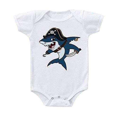 Cute Nautical Shark Pirate Baby One Piece Suit Romper By Snappy Suits