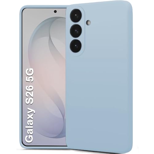 Image of TheGiftKart for Samsung S26 Case, Liquid Silicone Cover, Soft Micro-Fibre Lining Inside, Raised Edges for Camera & Screen Protection, Shockproof Galaxy S26 Back Cover (Silicone, Blue)