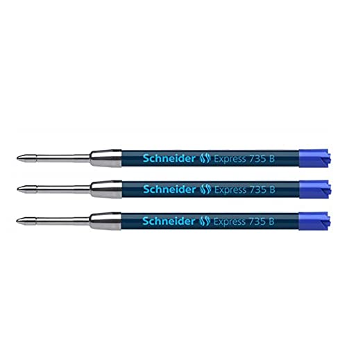 Schneider Express 735 encre bleue lot de 3 pour remplacer une cartouche vide