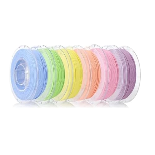 ROSA3D Set PLA Pastell Filament 1.75 mm für 3D Drucker 6 Farben x 0 35 kg Spulen