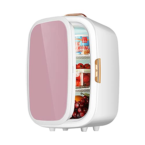 20 Litros Mini Nevera Con Más Fresco Y Cálido Refrigerador De Mesa Independiente Calentador De Alimentos Y Enfriador De Bebidas Para Cosméticos, Medicamentos, Hogar Y Viajes Energía AC + DC(Pink,Digit