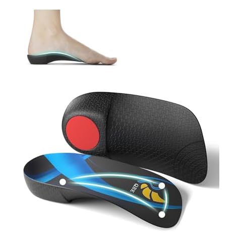 QBK Flat Feet Orthotic Insoles with Arch Support Cover