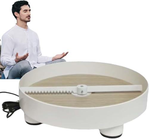 Bandeja de arena eléctrica para meditación, bandeja de raspado de arena autogiratoria, 11.8 pulgadas, decoración de oficina, jardín zen para meditación de atención plena, alivio del estrés y reducción