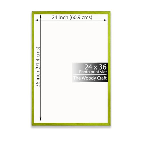Image of Photo Frame Big Size 24x36 | Green Photo Frame For Wall | Stylish Wall Frame | Wooden Photo Frame With Premium Finish | Minimalist Big Photo Frames For Wall | Ideal Frames For Bedroom Wall Decor
