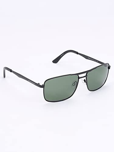Image of Skechers Men Aviator Black Polarized Sunglasses, Large