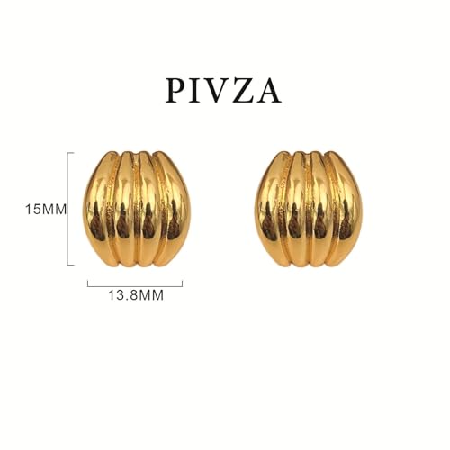 Statement Chunky Gold Earrings for Women Unique Square Stainless Steel Heaven Mayhem Button Stud Earrings Trendy Jewelry2