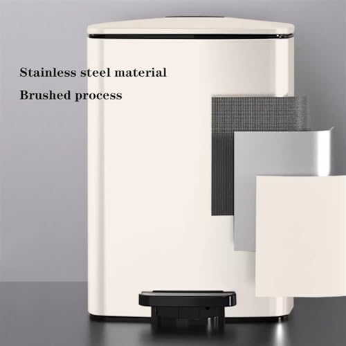 Caneca de basura cuadrada pedal acero inoxidable 20/30L miniatura 3
