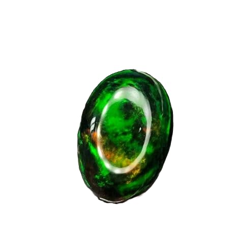 Opale éthiopienne noire AAA cabochon ovale multi-feu d'exception pour haute joaillerie