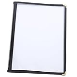OKUMEYR Libro de recetas transparente menú protector menú transparente menú insertable menú para restaurantes menú para bares mangas de menú paginas de recetas de polivinilo