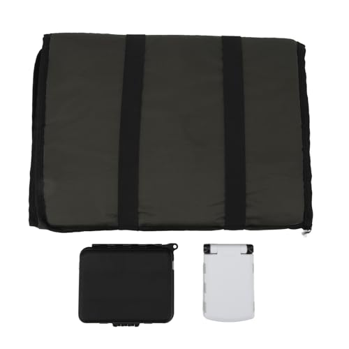 Yuecoom Fish Folding Unhooking Mat, Foldable Padded Landing Mat Fishing Folding Unhooking Mat with 2 Lure Boxes Sturdy Sponge Fishing Landing Pad Fish Mat for Angling