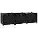 Produktbild vidaXL Hochbeet Pflanzkasten Blumenkasten Gemüsebeet Pflanzbeet Blumenbeet Frühbeet Gartenbeet Pflanzkübel Blumenkübel 120x40x38cm Polypropylen Schwarz