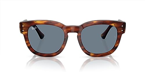 Ray-Ban RB0298S Mega Hawkeye Sunglasses, Striped Havana/Blue, 53 mm