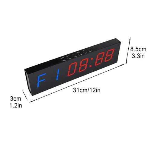 Cronómetro portátil para gimnasio, reloj LED para entrenamiento con cuenta regresiva/ascendente, accesorios para gimnasio en casa, pantalla digital ultraclara, múltiples modos con control remoto miniatura 2