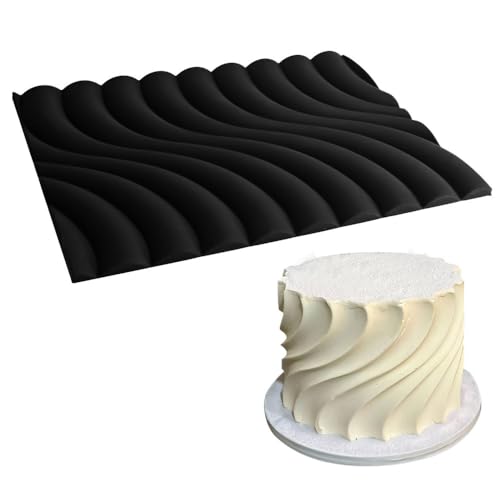 Molde de Encaje de Silicona, 1 Pieza de tapete de Pastel de Encaje en Relieve 3D, 24,7 x 18,2 cm, tapete de Silicona de Encaje para Hornear para decoración de Pasteles, Fondant con Efecto de Encaje
