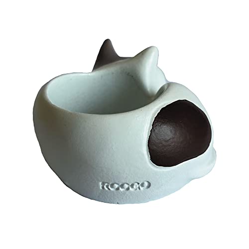 Fueoki Resin Tea Lights Candle Holders Cute Animal Shaped Electric Toothbrush Holder Stand (Cat) #TOP7