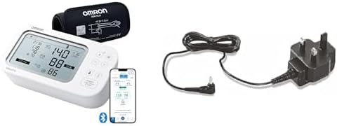 OMRON X7 Smart AFib, Upper Arm Blood Pressure Monitor, AFib Screening, Clinically Validated, 2 Users + OMRON HHP-CM01 Universal Power Adapter