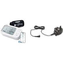 OMRON X7 Smart AFib, Upper Arm Blood Pressure Monitor, AFib Screening, Clinically Validated, 2 Users + OMRON HHP-CM01 Universal Power Adapter