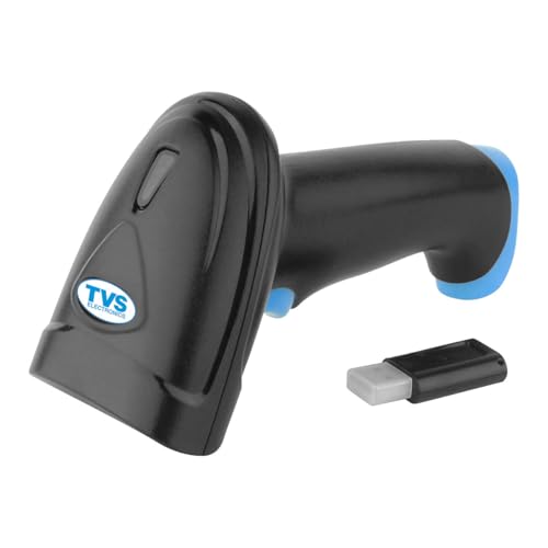 Image of TVS ELECTRONICS BS-i201s Wireless Barcode Scanner | 2.4GHz & Bluetooth Connectivity | 1D & 2D QR Code Reader | High-Speed & Accurate Scanning | 10-Hour Battery | Rugged & Durable | Plug & Play