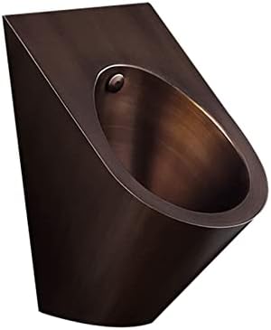 Urinal Wall-Hung Toilet, Wall-Mounted Male Urinal Induction Drainage Public Toilet Urinal Small Vertical Toilet, Suitable for Families, Hotels,Brown-A