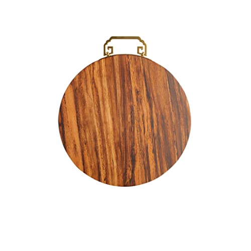 Tabla de Cortar Tabla de cortar de doble cara de primera calidad para cocina, tabla de cortar de madera resistente con mango para carne, queso y verduras, tabla de cortar para trinchar carne o verdura