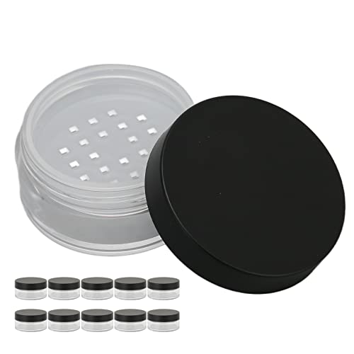 RiToEasysports Polvo Glass Juego de Contenedores de Muestra Cosmética Ahorrable para Polvo Suelto 10 Piezas para Make -up Artistas Material: Plástico