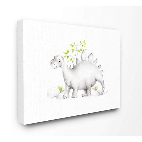 The Kids Room By Stupell Cute Cartoon Dinosaur Prehistoric Dino Animal Painting Canvas Wall Art, 24 X 30, Multi-Color #TOP13