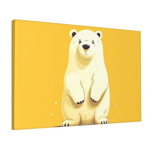Ours polaire poster imprimé sur toile déco cocooning pour chambre