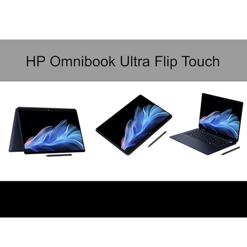 Image of HP Omnibook Ultra Flip Creator 2-in-1 Laptop 14.0 inch Touchscreen OLED 2.8K Display (Intel Ultra 7-258V, 32GB LPDDR5X, 1TB PCIe SSD, Backlit KB, Active Pen, Fingerprint, Win 11 Pro) w /Dockztorm Hub