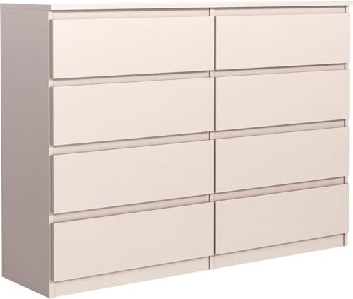 meble masztalerz Commode Chambre avec 8 Tiroirs - Meuble de Rangement pour Salon et Entrée Couloir...