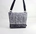 Waxed Canvas Crossbody Bag for Women |Light Gray Navy Blue Shoulder Purse | Handmade Waterproof Zipper Tote | Everyday Commuter Gift