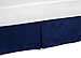 Navy Twin Bed Skirt for Blue, Lime Green and White Stripes Collection Teen Bedding Sets