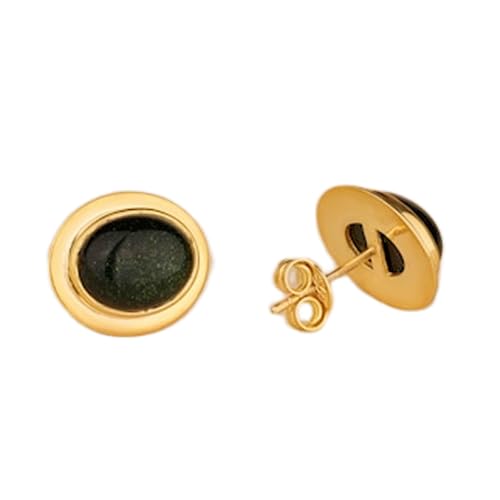 Boucles d'oreilles en grès naturel et or : le cadeau idéal au style minimaliste pour femme