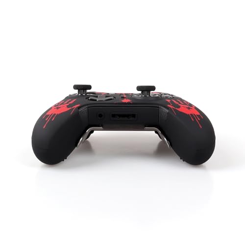 Image of RALAN Laser Blood Handprint Design Controller Skin with 4 Thumb Grips for Xbox Elite Wireless Controller Series 2 Core, Anti-Slip Silicone Controller Cover Protector Case