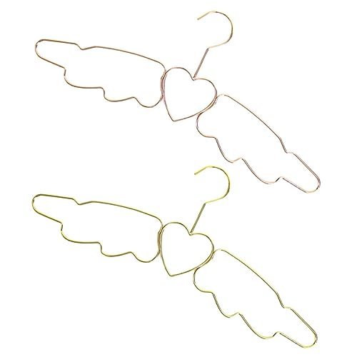 Unomor Metal Closet Hangers Heart Shape Clips Dress Hangers Hooks for Multiple Clothes Anti-Slip Design