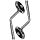 Conjunto de Ruedas de Entrenamiento para Bicicleta, Estabilizadores Resistente al Desgaste con Luz LED Parpadeante, Ruedas Auxiliares Negras para Bicicletas de Principiantes y Ayuda para el Equilibrio miniatura 1