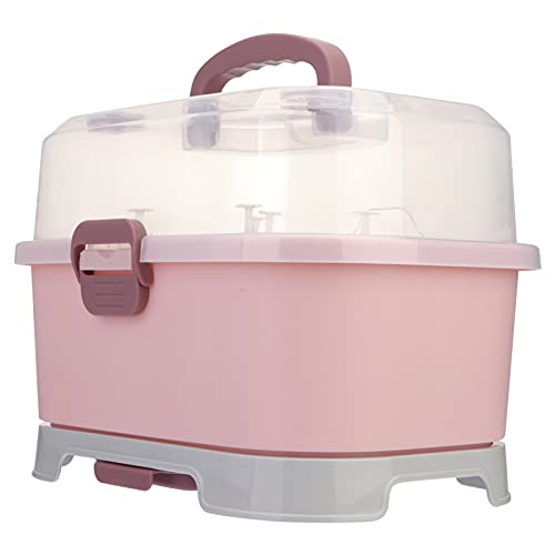 Image of Toyvian Kitchen Cabinet Organizer 1Pc Portable Baby Bottle Drying Rack Storage Box Nursing Bottle Storage Box Organizer Case Portable Feeding Bottle Kitchen Cabinet for Home Travel Baby Bottles