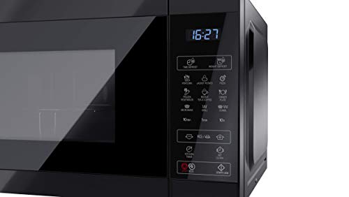 SHARP YC-MG02U-B Compact 20 Litre 800W Digital Microwave with 1000W Grill, 11 power levels, ECO Mode, defrost function, LED cavity light - Black