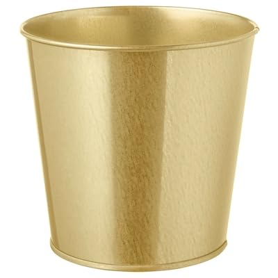 Plant pot, brass-colour, 12 cm + Free finchley pen (12 cm, 1)