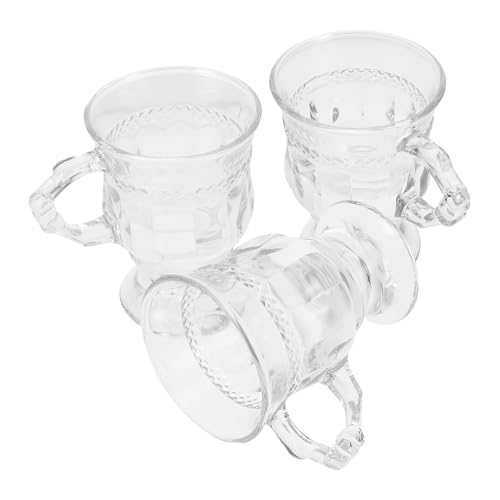 Tazas de té rojo de vidrio para servir infusiones calientes en set de 3 2