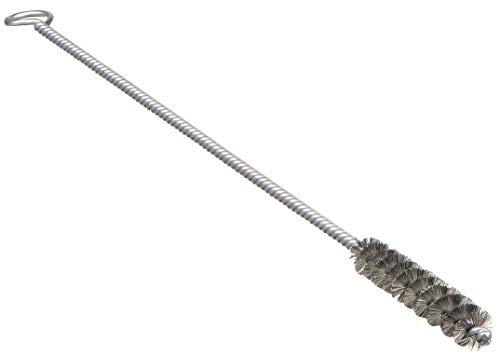 Weiler 21091 Hand Tube Brush, Single Stem/Single Spiral, 3/16", 0.05" Steel Wire Fill, 1-1/2" Length, Made in The USA (Pack of 10)
