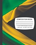 Jamaican Flag Composition Notebook Wide Ruled: Patriotic Island Aesthetic Design Notebook Journal...