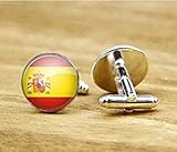 El mejor regalo, a la moda. Gemelos, Gemelos de la bandera de España, Gemelos de la bandera nacional, Gemelos de la bandera española, Gemelos cuadrados redondos