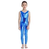 Maillot de Danza Ballet Gimnasia Leotardo Body Clásico Elástico para Niña sin Mangas Cuello Redondo