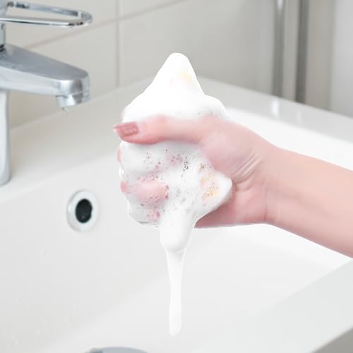 Image of Cute Pattern Sponge Scrubber Set, Cellulose Compressed Sponges, Non-Scratch Scrub Kitchen Cleaning Sponges 5 Pack Pink