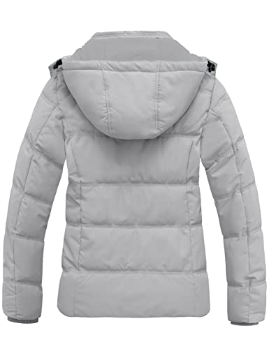 Wantdo Women's Hooded Warm Winter Coat Quilted Thicken Puffer Jacket with Removable Hood2
