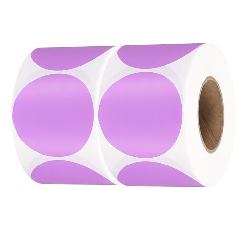 Étiquettes autocollantes thermiques rondes 5cm PATIKIL violettes pour impression de code-barres