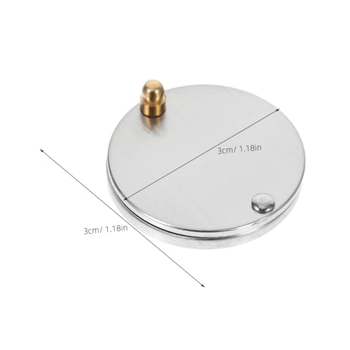 Cubierta elegante para mirilla de puerta, protector de privacidad compatible con mirillas, fácil de instalar con adhesivo doble cara, color plateado niquelado cepillado para hogar, oficina y hotel miniatura 2