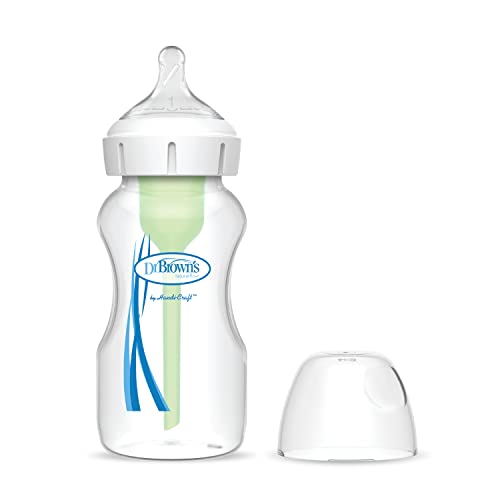 Image of Dr. Brown’s Natural Flow® Anti-Colic Options+™ Wide-Neck Baby Bottle 9 oz/270 mL, with Level 1 Slow Flow Nipple, 1 Pack, 0m+