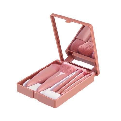 Surluoen Juego de Brochas de Maquillaje Portátil para Base Cosmética, Colorete en Polvo, Sombra de Ojos, Brocha de Maquillaje para Mezclar, Herramienta de Belleza
